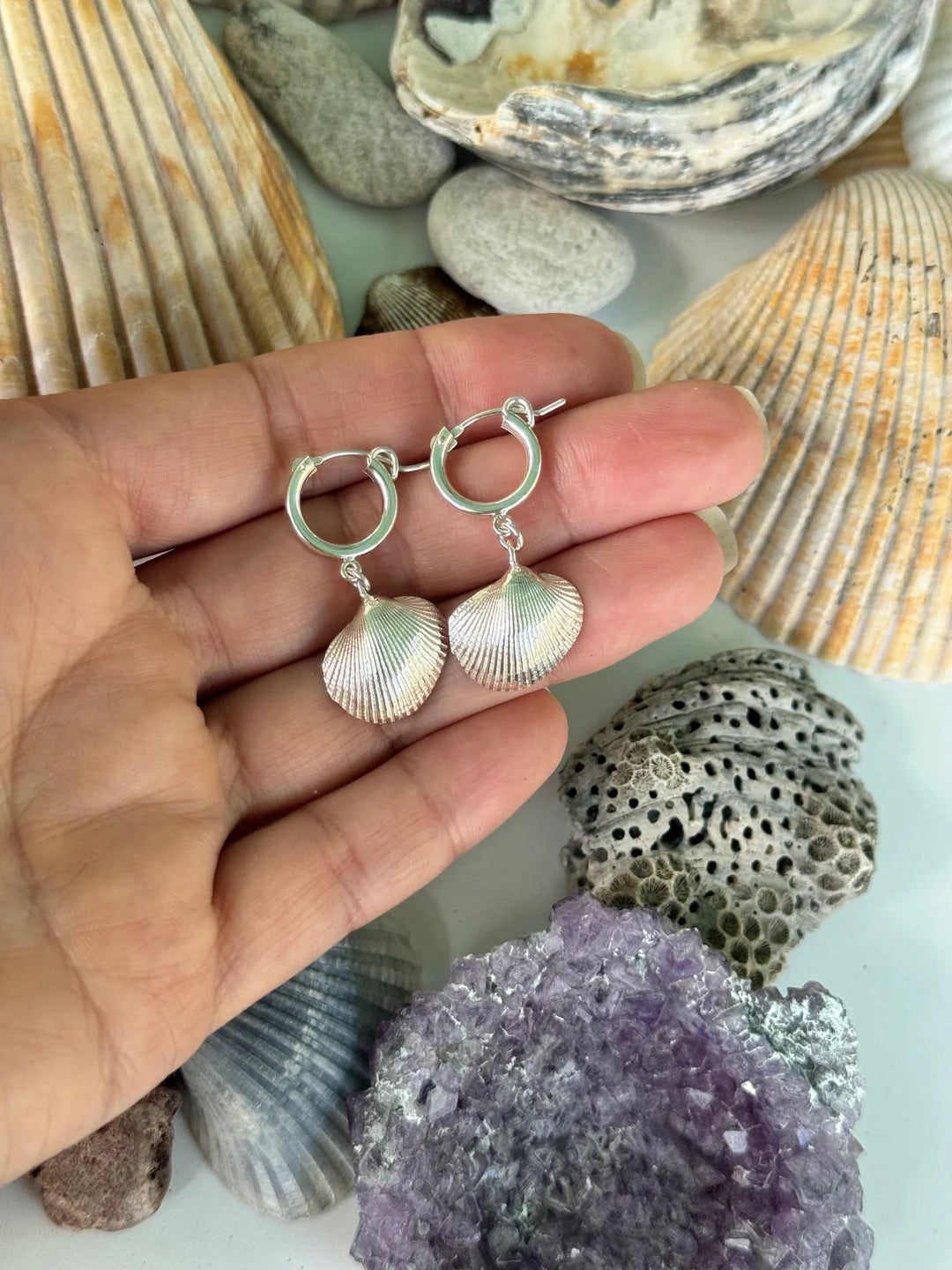 Shell Hoop Earrings