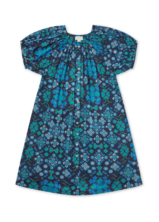 Euclid Dress - Blue/Iguana/Dark Blue