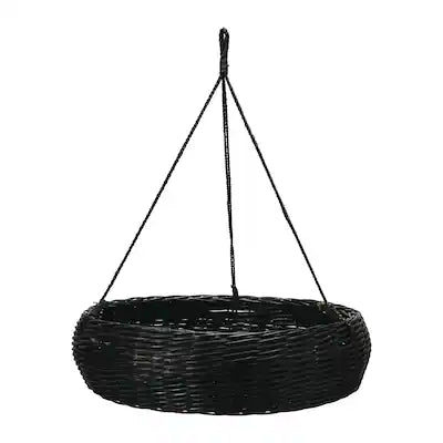 Black Wicker Hanging Basket