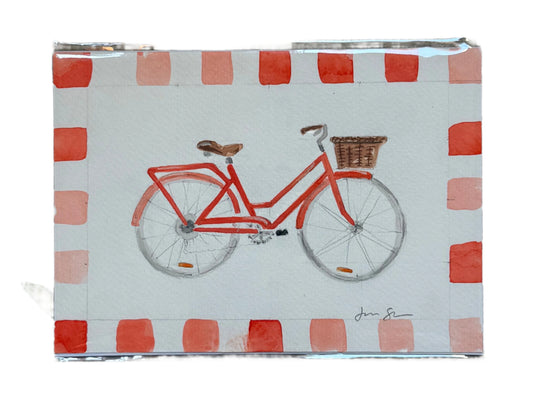 Red Bicycle Watercolor