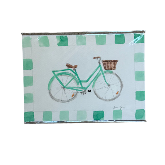 Green Bicycle Watercolor