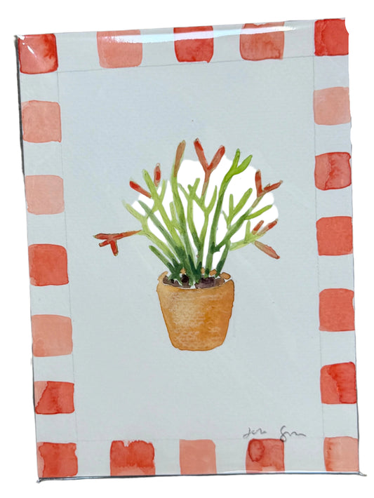 Firestick Cactus Watercolor