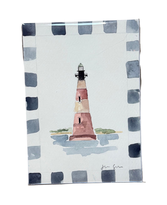 Morris Island Lighthouse Watercolor
