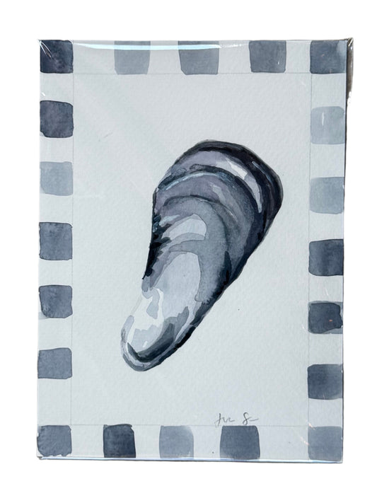 Blue Mussel Watercolor