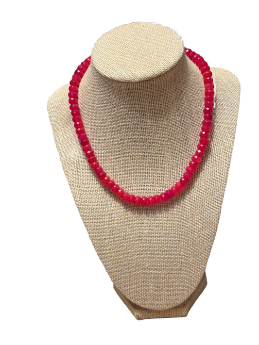 Magenta Jade Necklace