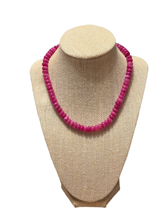 Magenta Jade Necklace