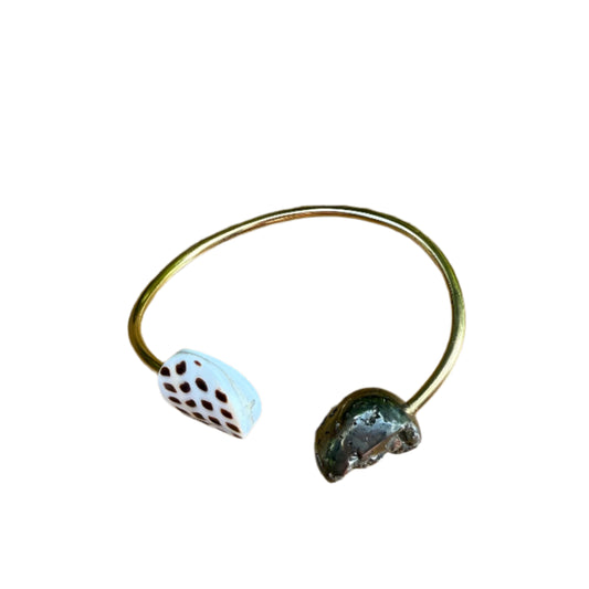 Dot Shell/Pyrite Origin Bracelet