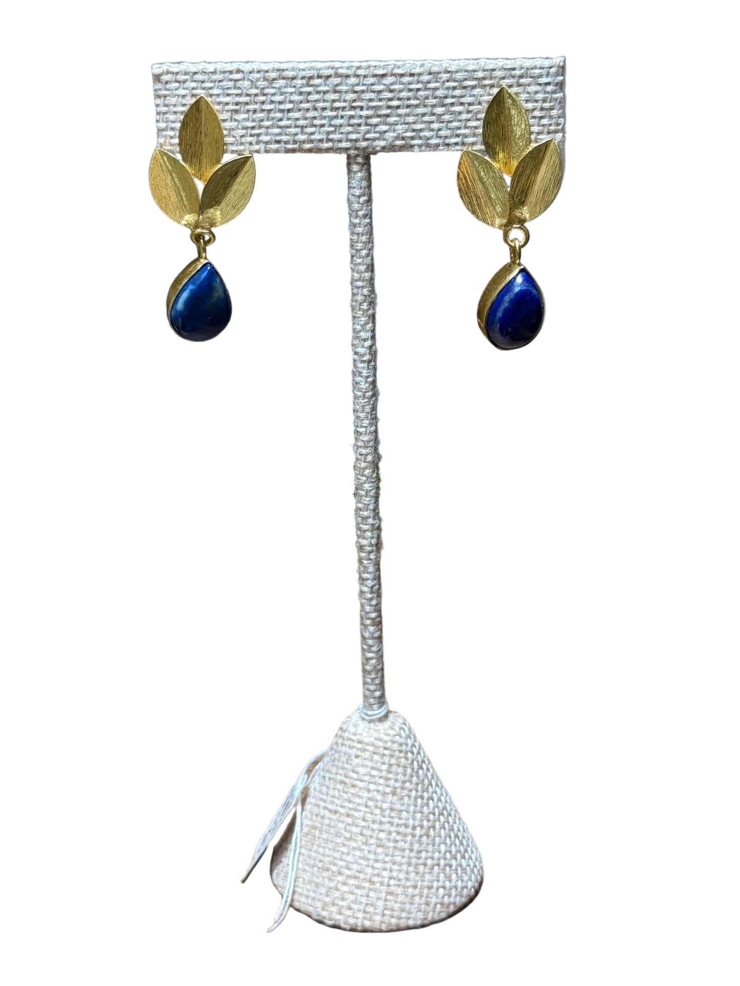 Lapis Leaf Earrings