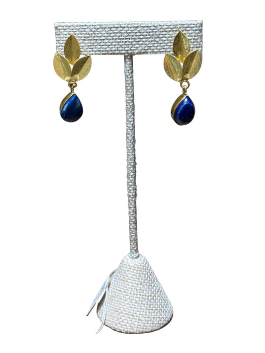 Lapis Leaf Earrings
