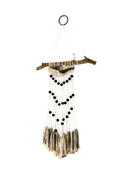 Navy Beaded Wall Hanging