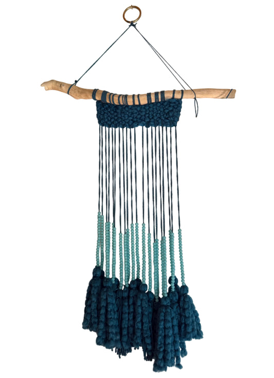 Blue Beaded Wall Hanging