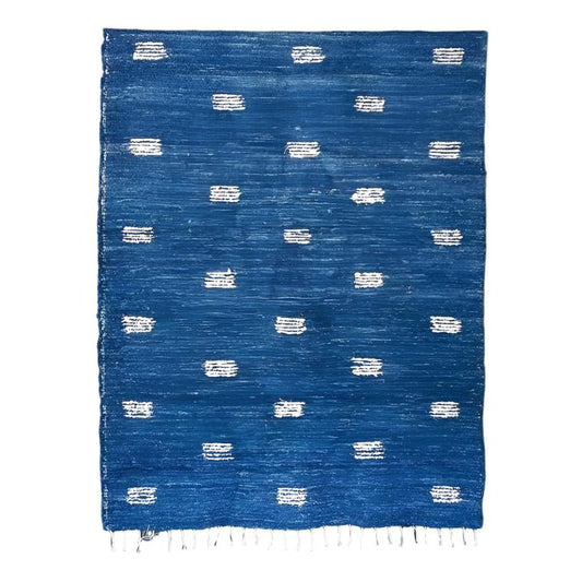 Blue Plumeria Rug