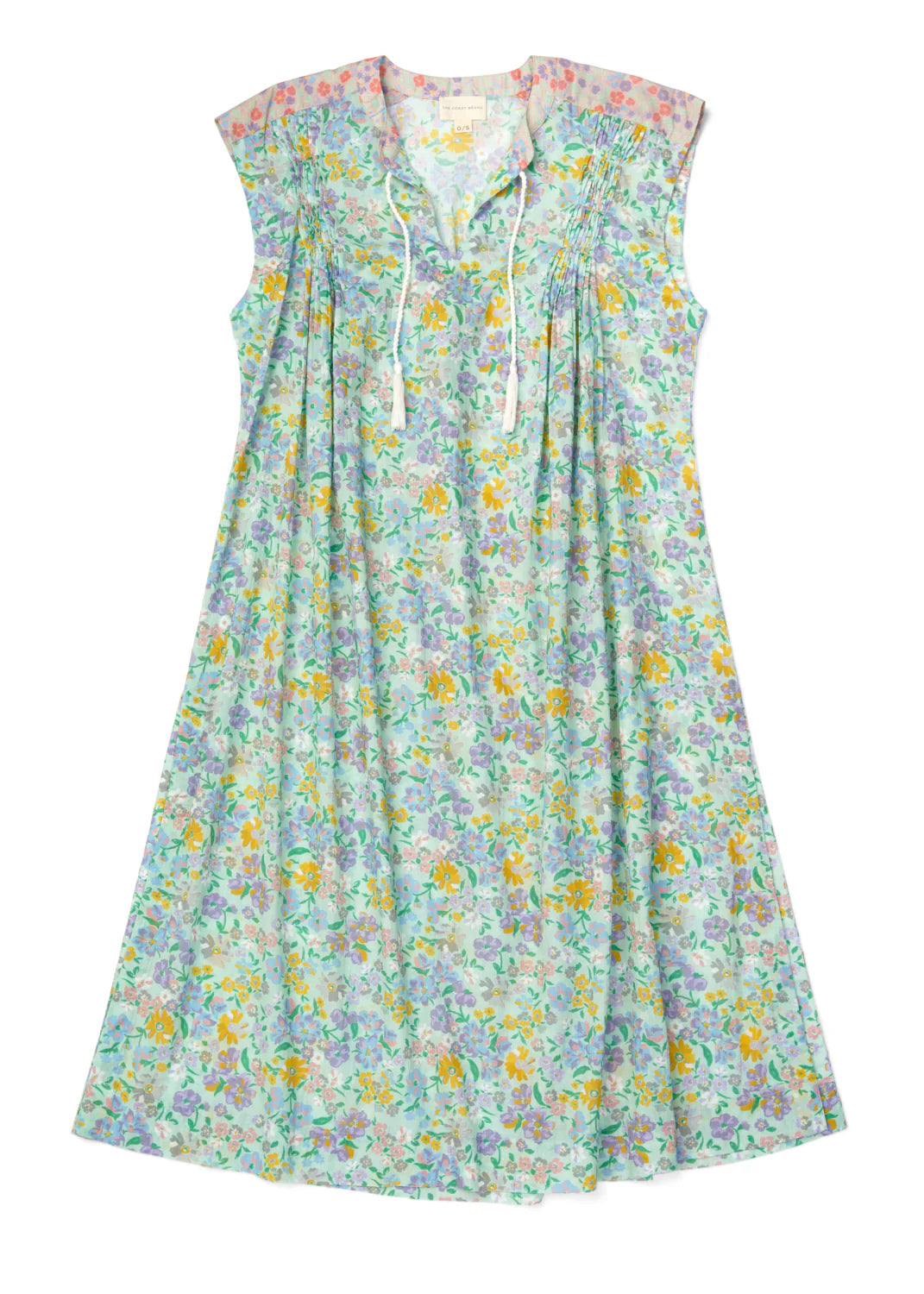 Laurie Kaftan - Larger Floral Frosty Green