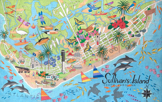 Map of SI (framed 22x14")