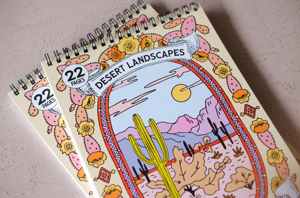 Desert Landscapes Coloring Book