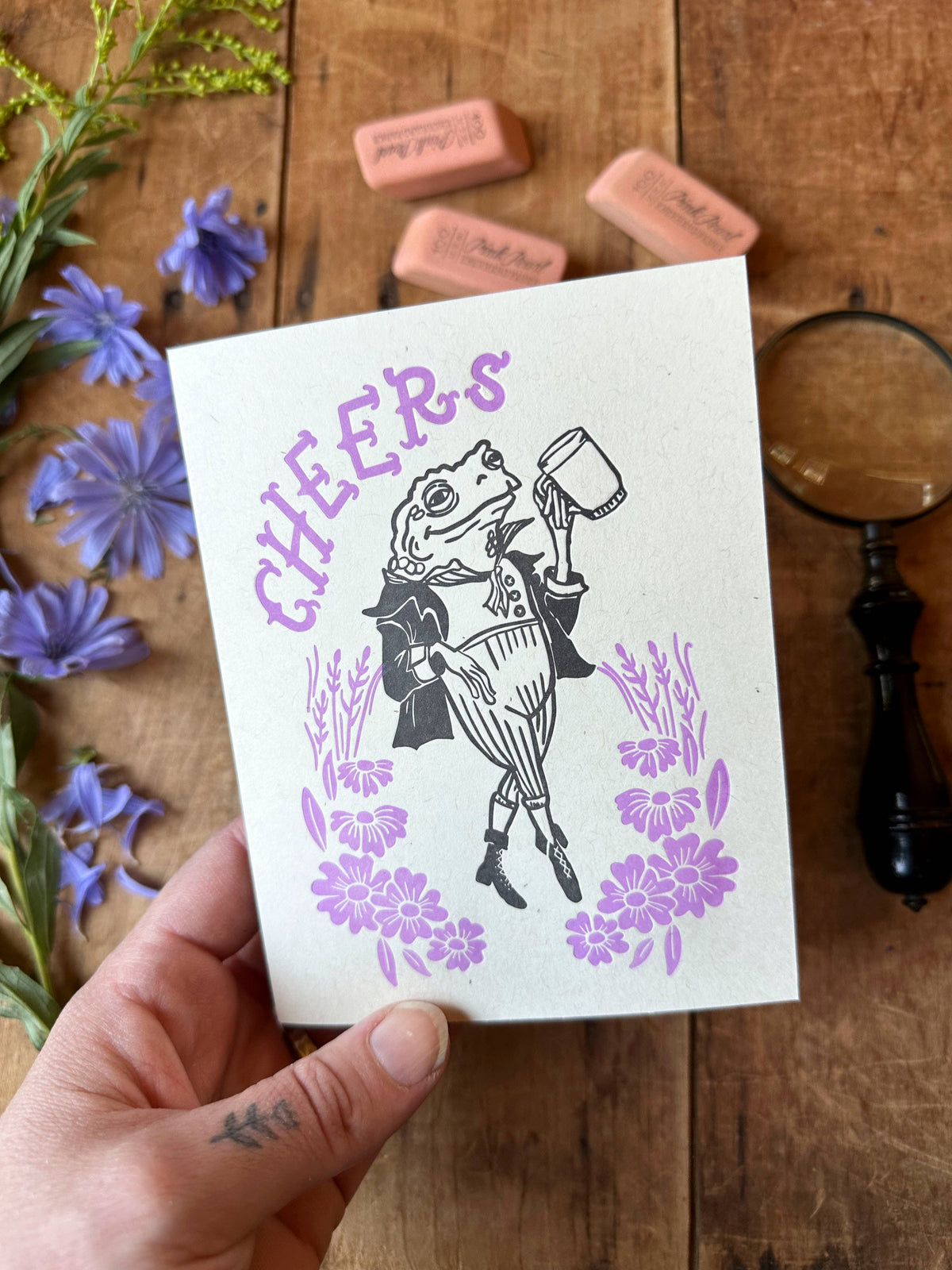 Cheers Frog! Greeting Card