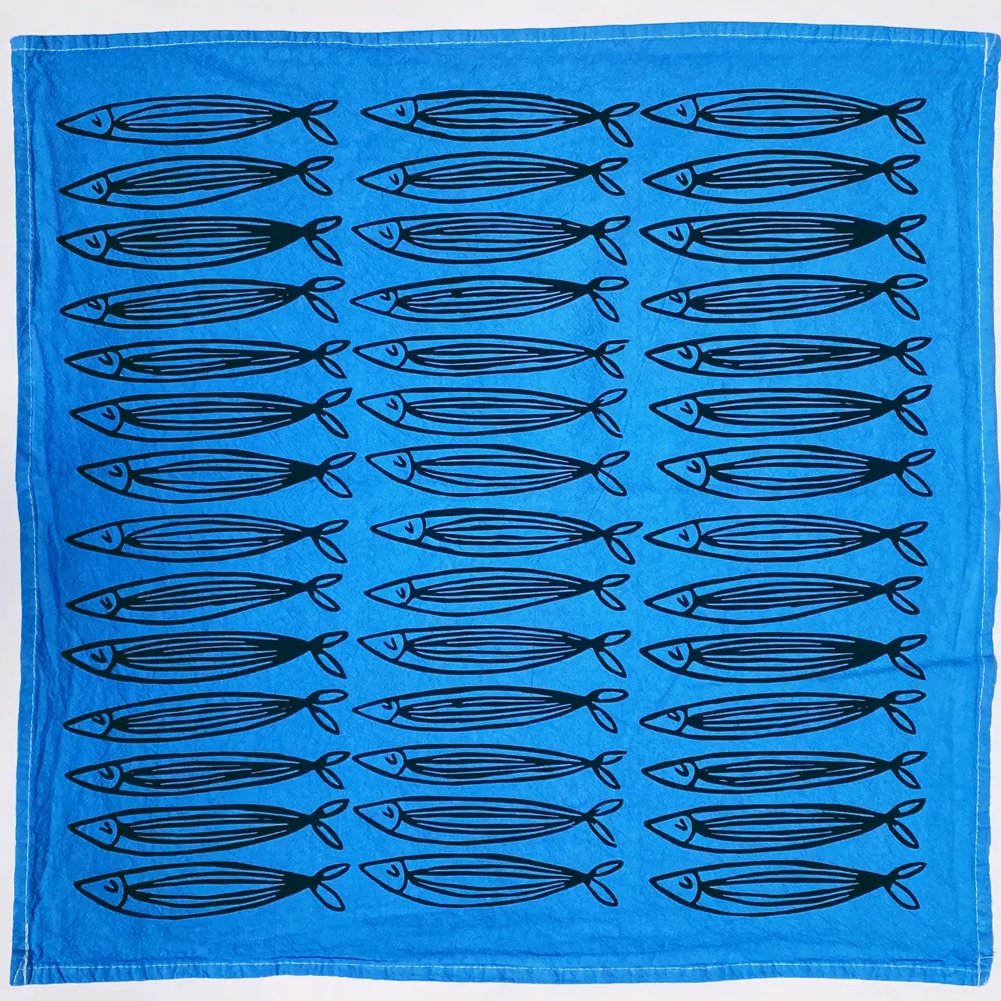 Silkscreen Sardine Tea Towel