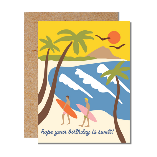 Swell Surf Birthday Card