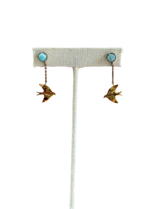 Amazonite Bird Earrings