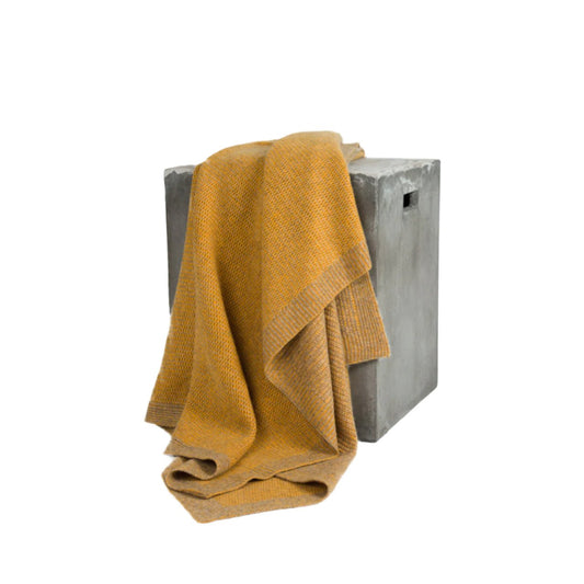 Gold & Platinum Beehive Knit Throw
