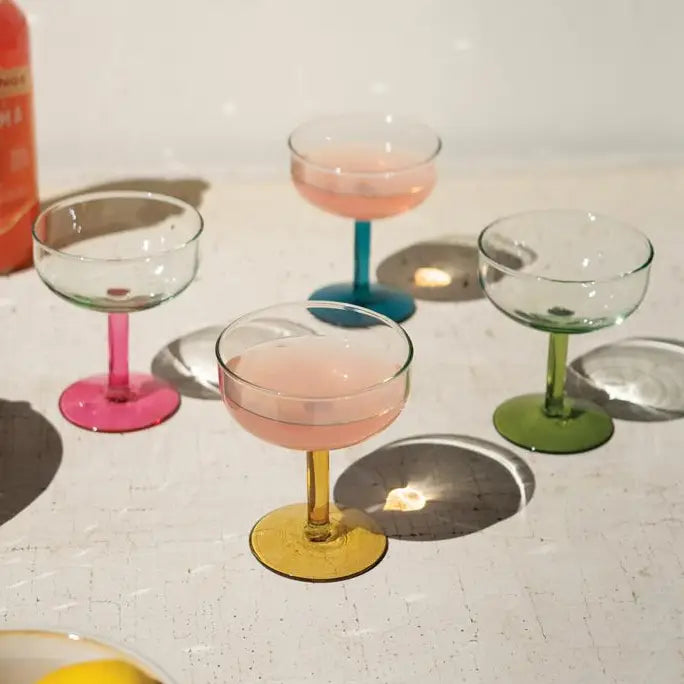 Colorful Coupe Glass