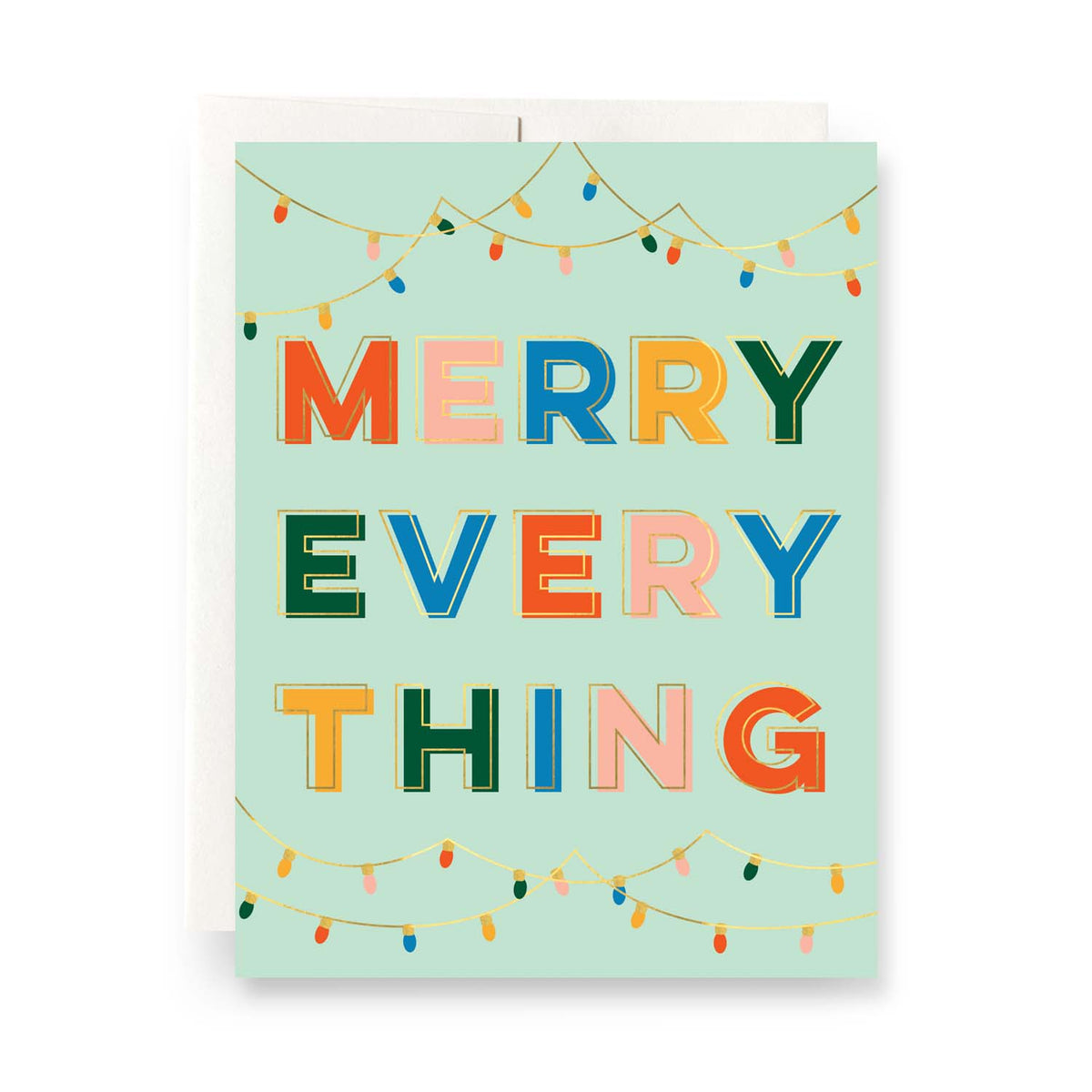 Mint Merry Everything Greeting Card