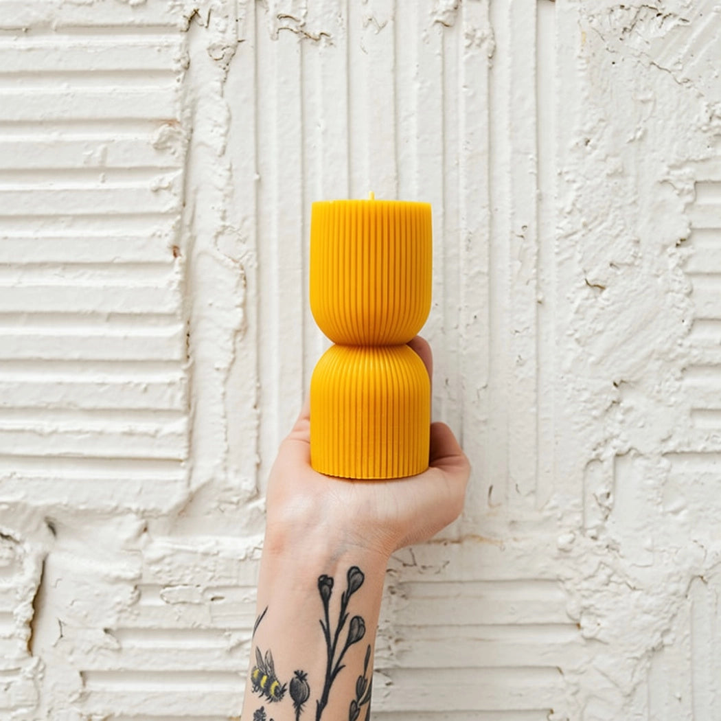 Beeswax Pepper Pillar Candle