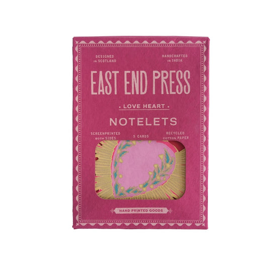 East End Love Heart Notelet Set