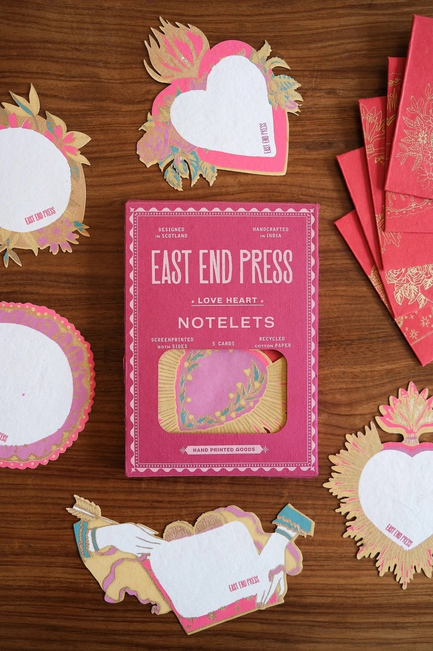 East End Love Heart Notelet Set