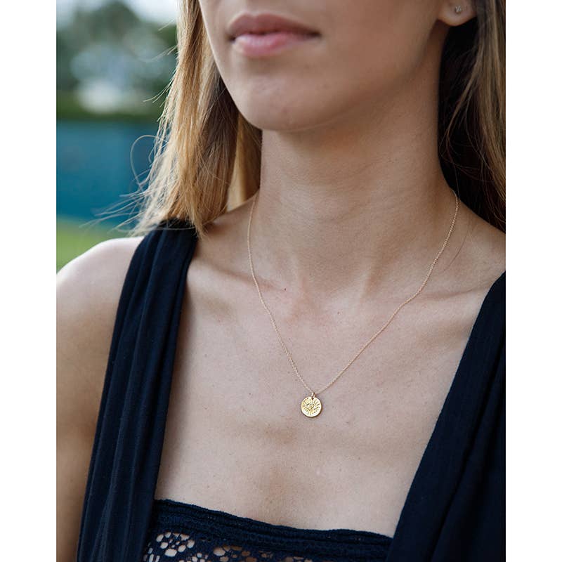 Gold Evil Eye Medallion Necklace