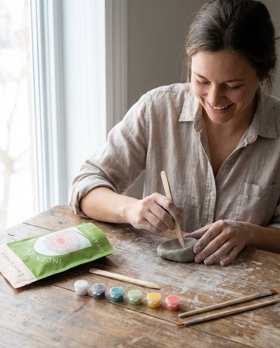 Incense Holder Air Dry Clay Kit