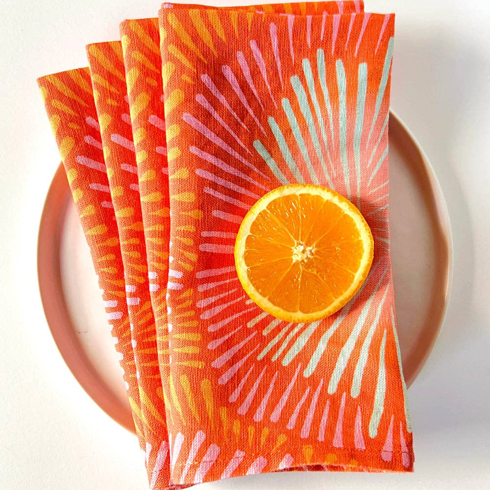 Burst Linen Napkin set/4