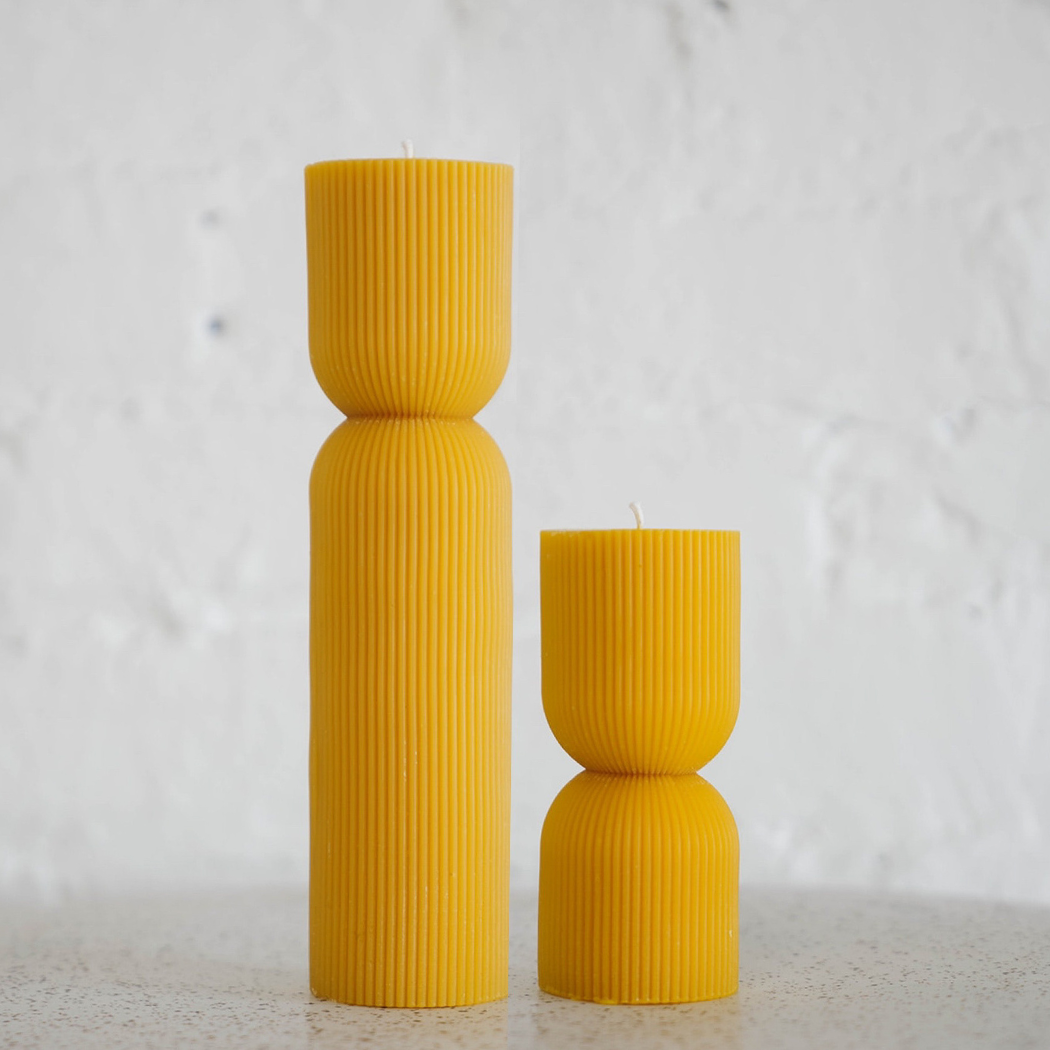 Beeswax Pepper Pillar Candle