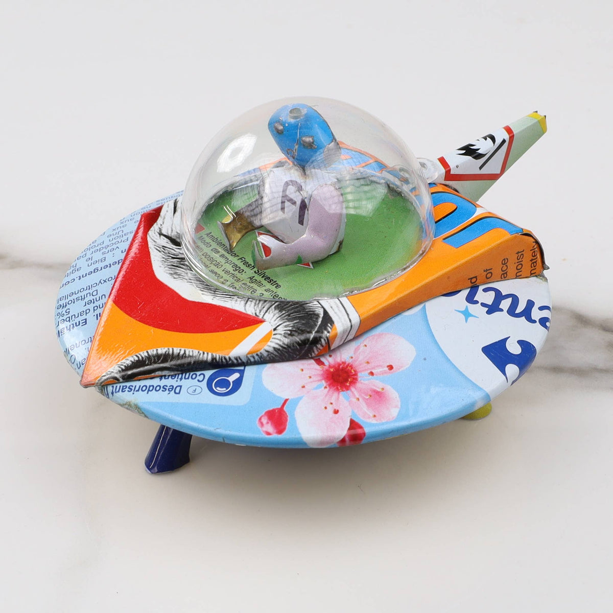 Tin Can Flying Saucer Ornament