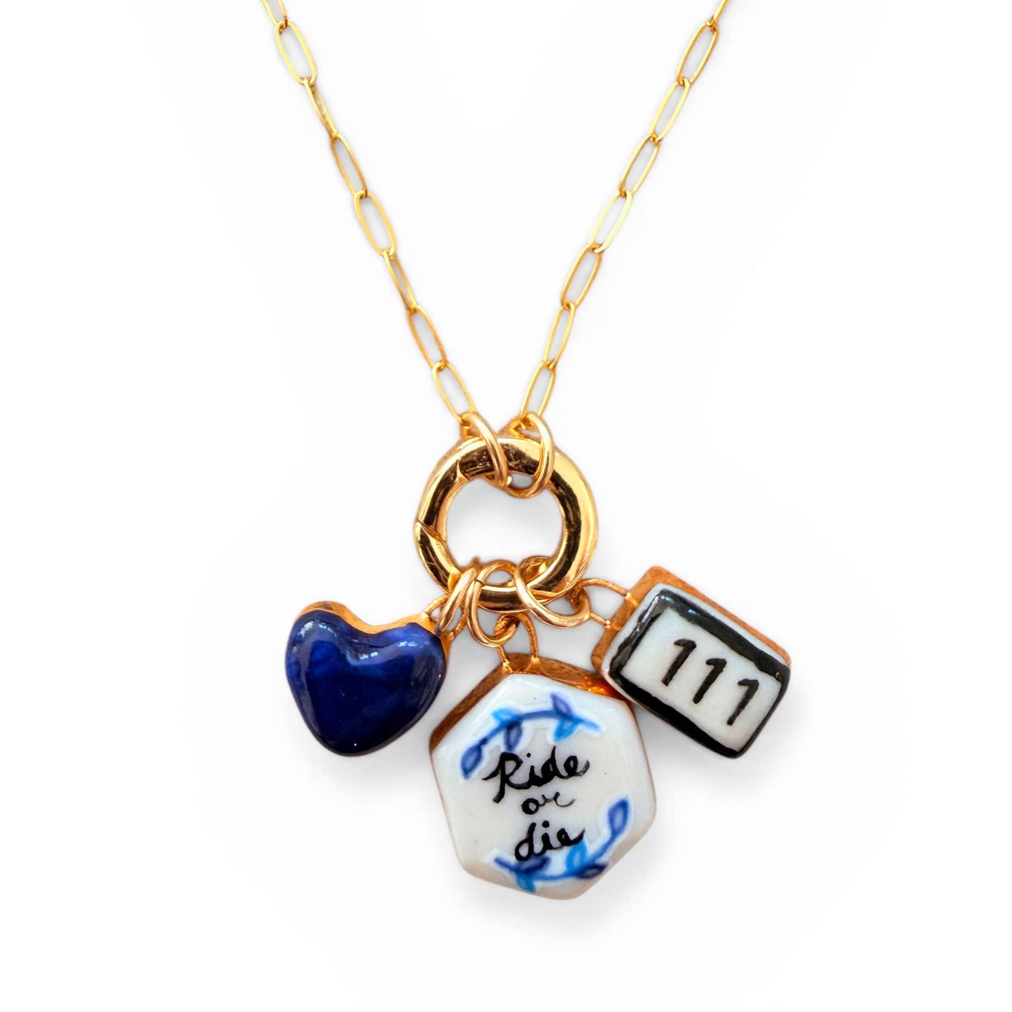 "Ride or Die” Hexagon Charm
