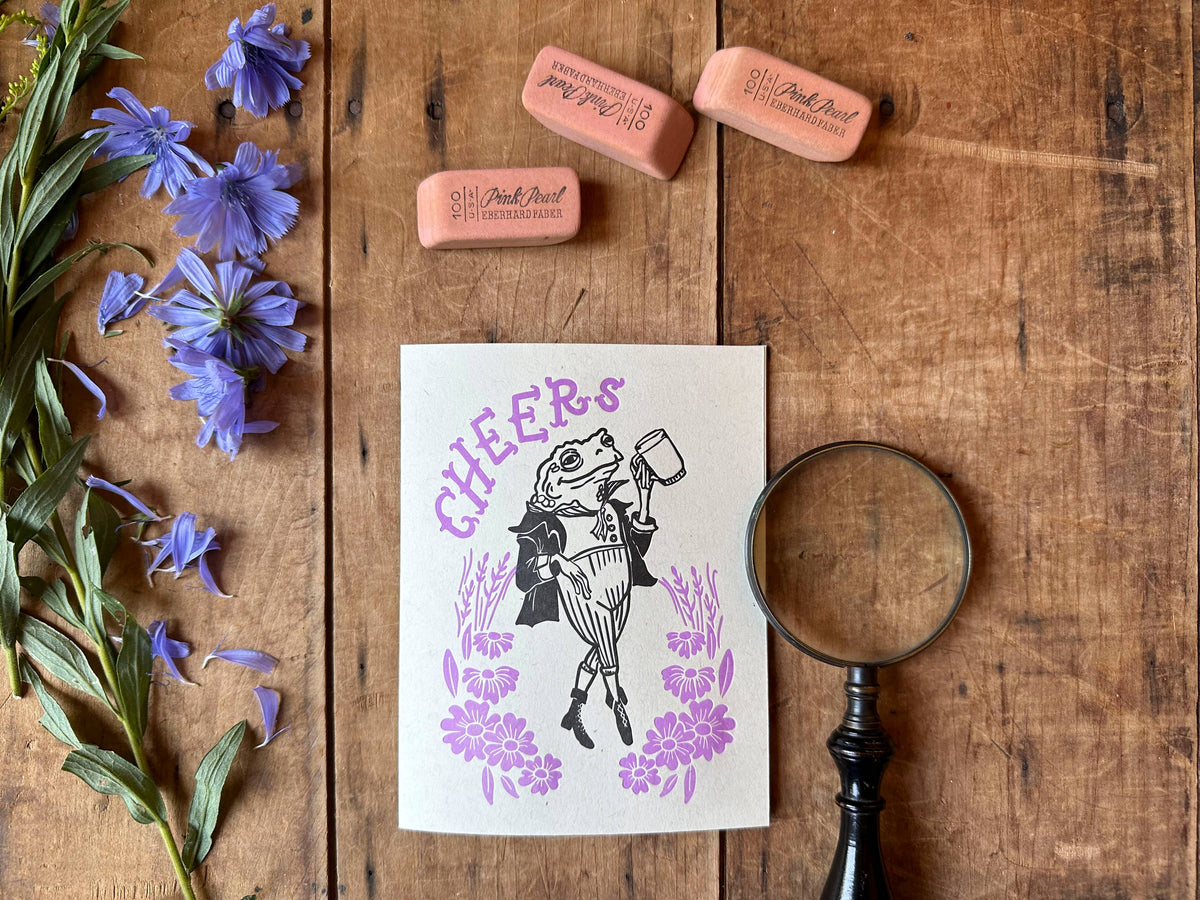 Cheers Frog! Greeting Card