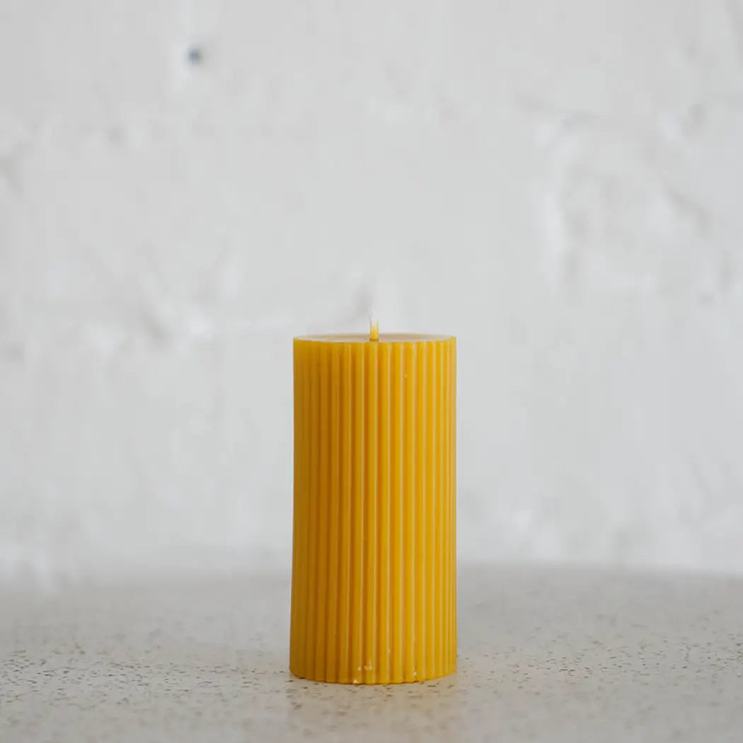Beeswax Salt Pillar Candle