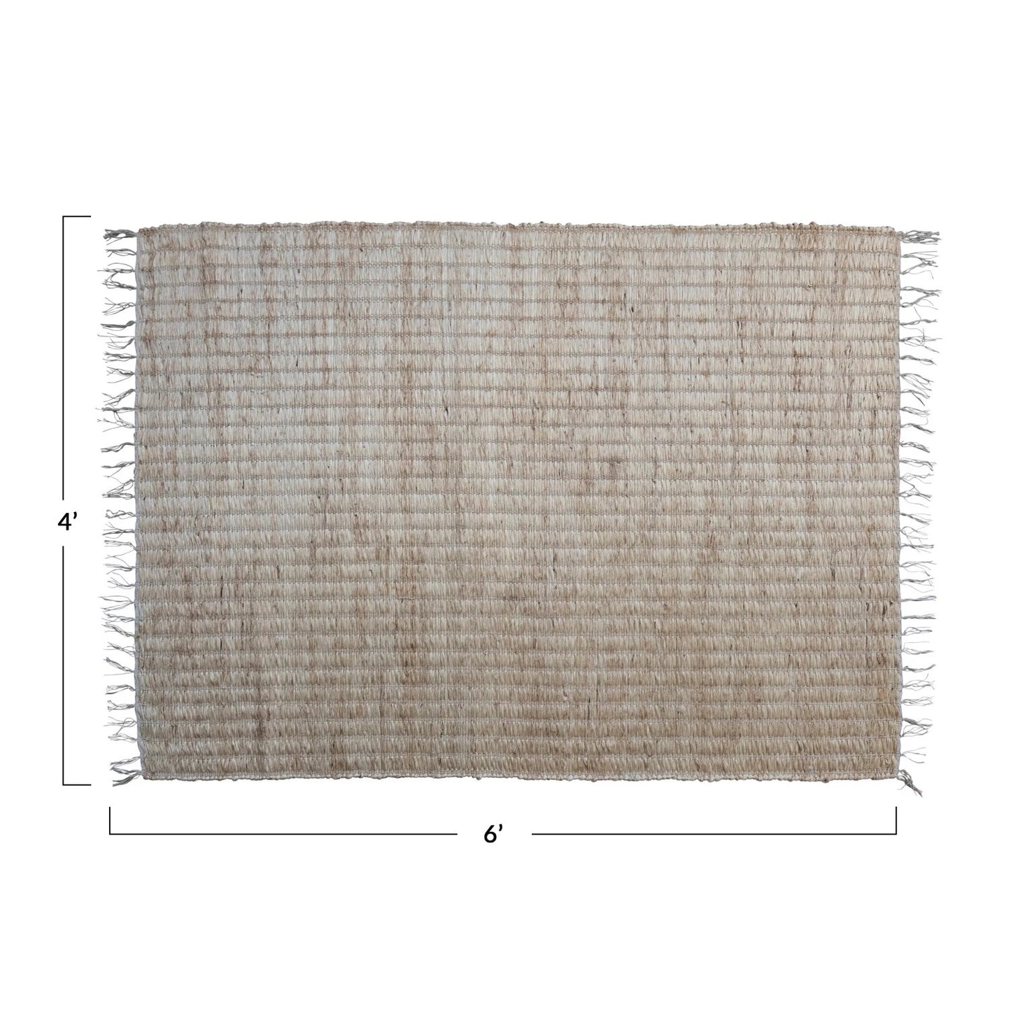 4x6 Bleached Jute Rug