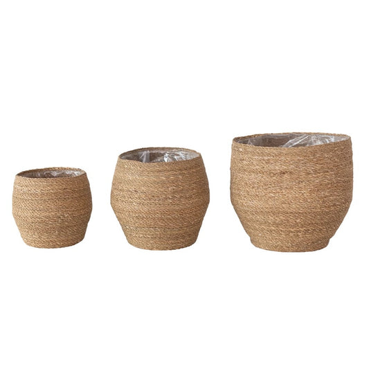 Lined Seagrass Planters