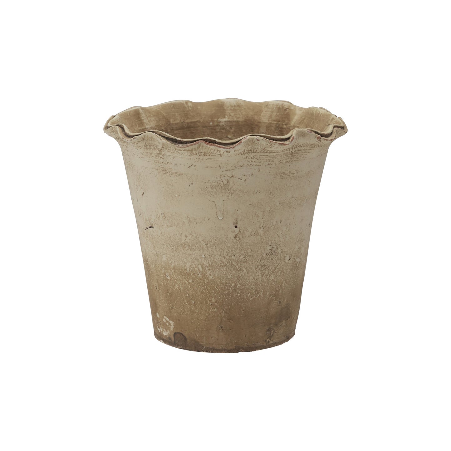 Ruffled Edge TerraCotta Planter