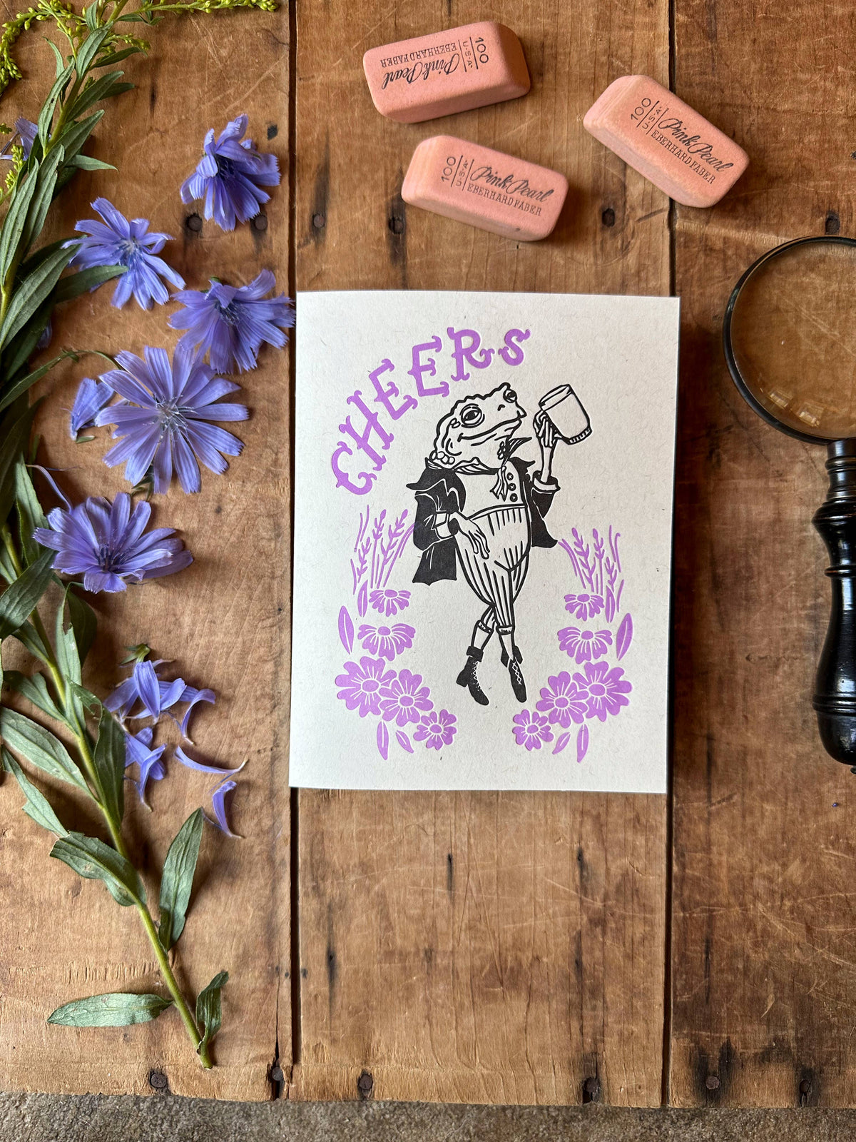 Cheers Frog! Greeting Card