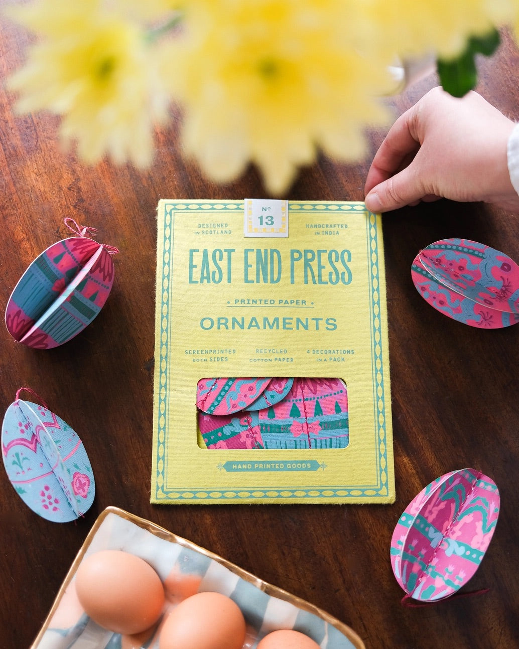 East End Easter Egg Paper Ornaments