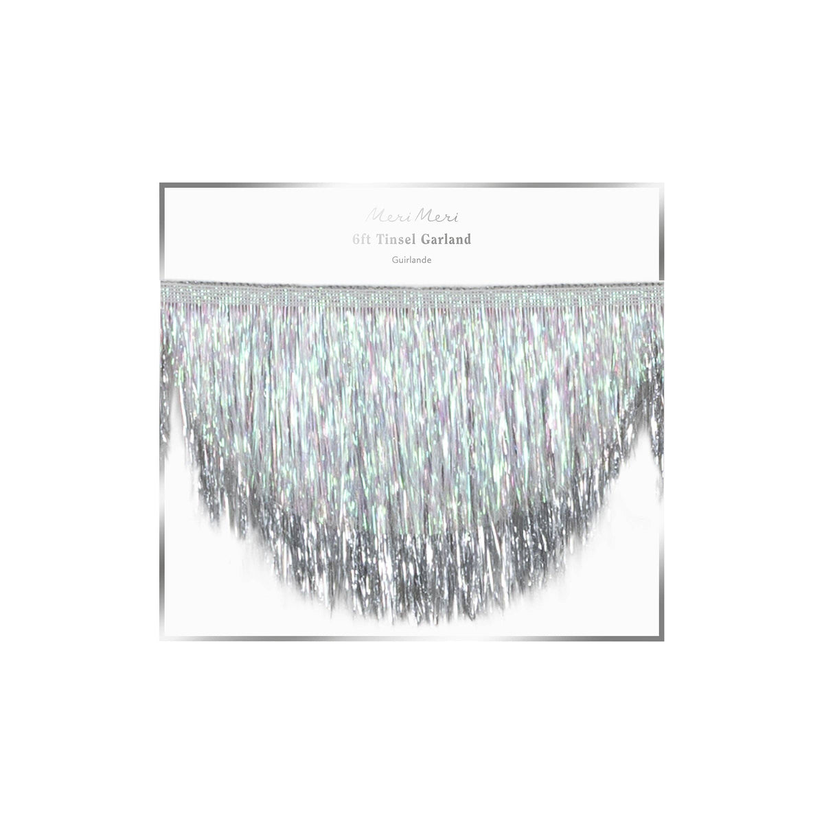 Silver Tinsel Scallop Garland