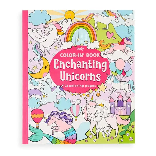 Color-in' Book: Enchanting Unicorns