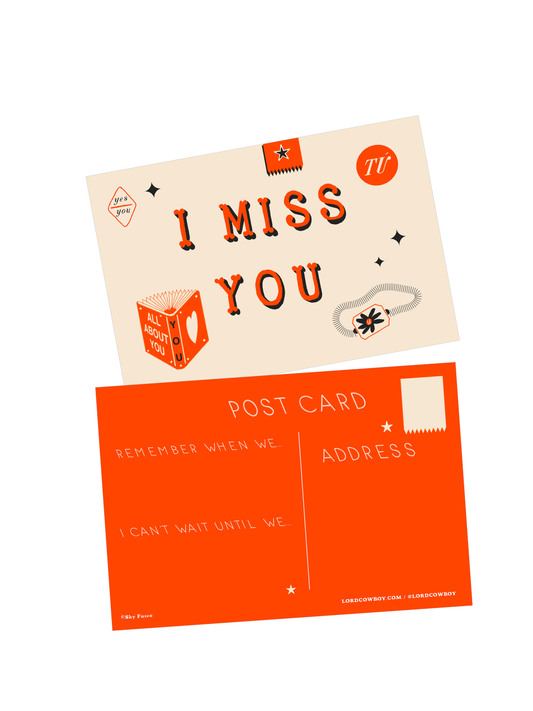 I Miss You Postcards