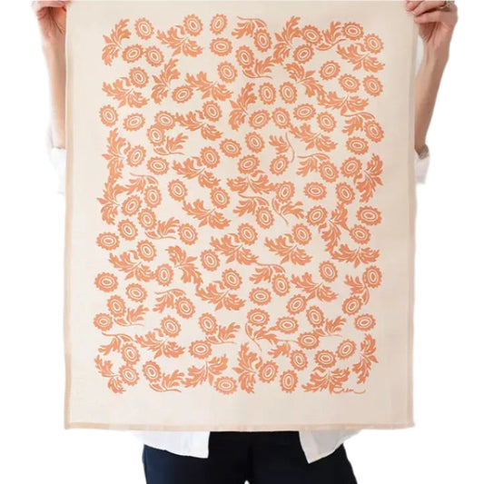 Wallflower Linen Tea Towel
