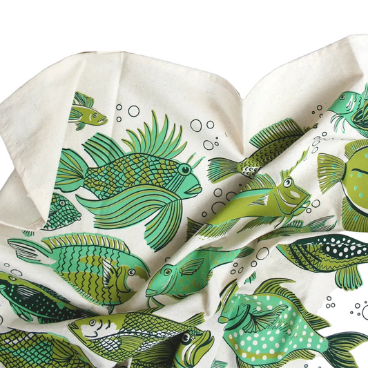 Go Fish Tea Towel