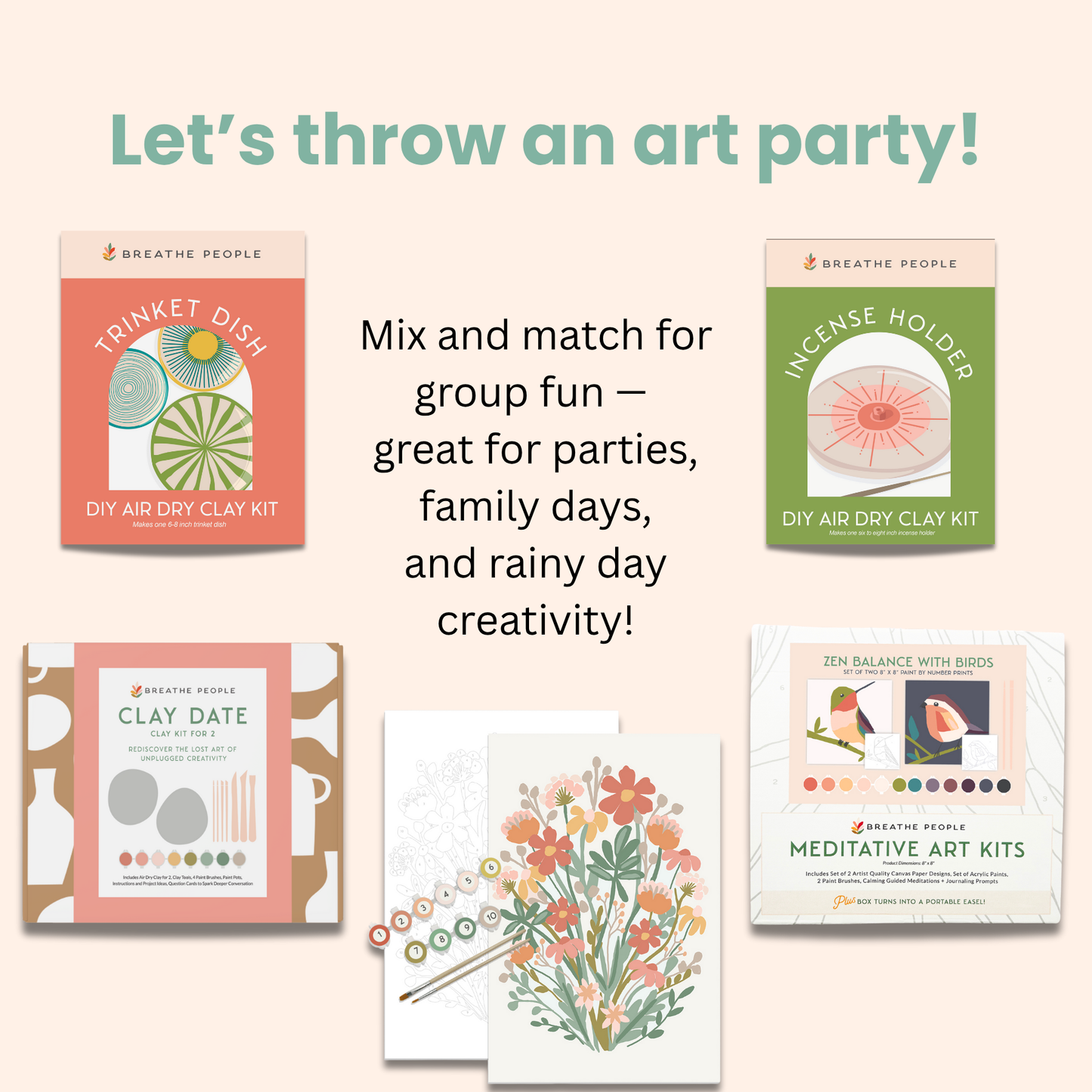 Pinch Pot KIDS DIY Clay Kit
