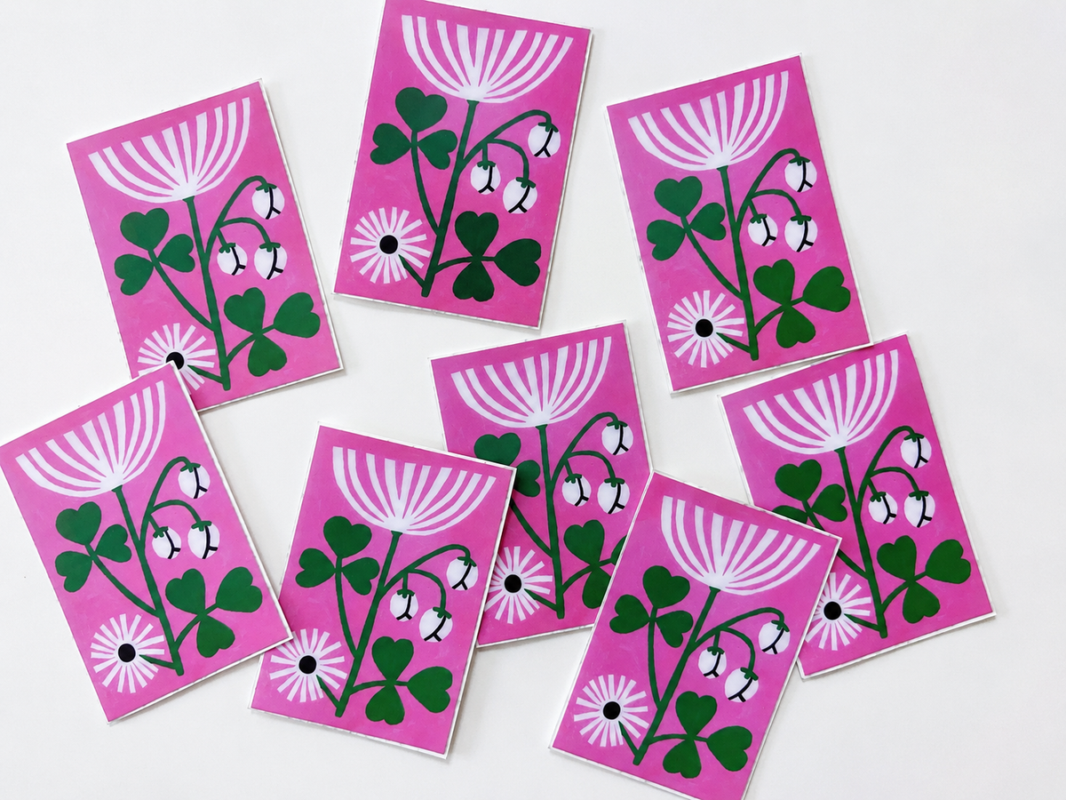Pink Botanical Sticker