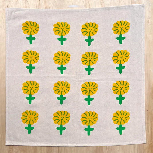 Happy Flower Tea Towel